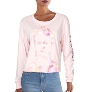 Frida Kahlo Long Sleeve Crop Tee
